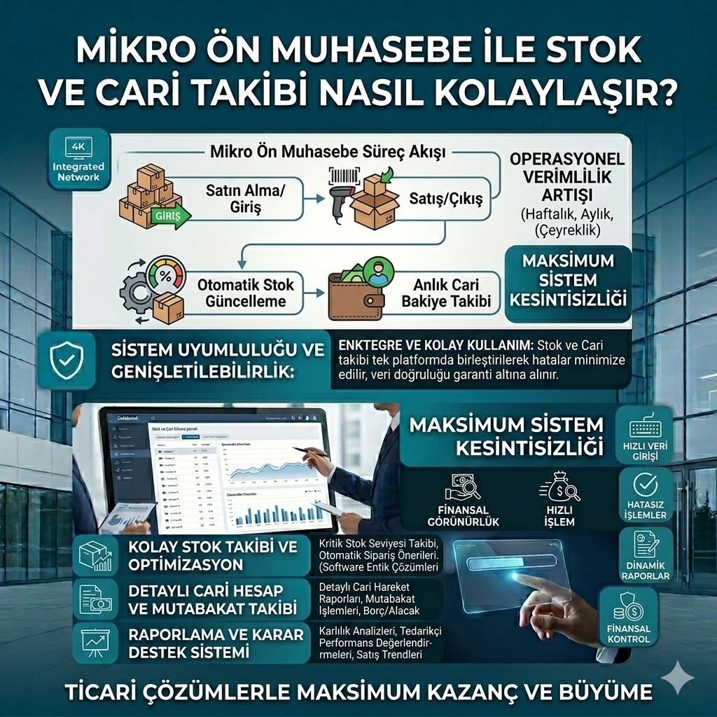 Mikro ön muhasebe ile stok ve cari takibi nasıl kolaylaşır?