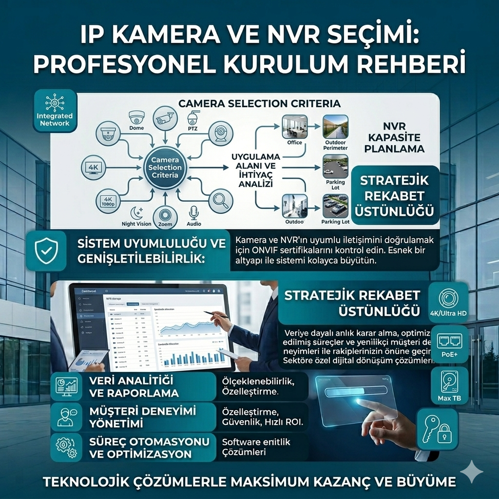 IP kamera ve NVR seçimi: profesyonel kurulum rehberi
